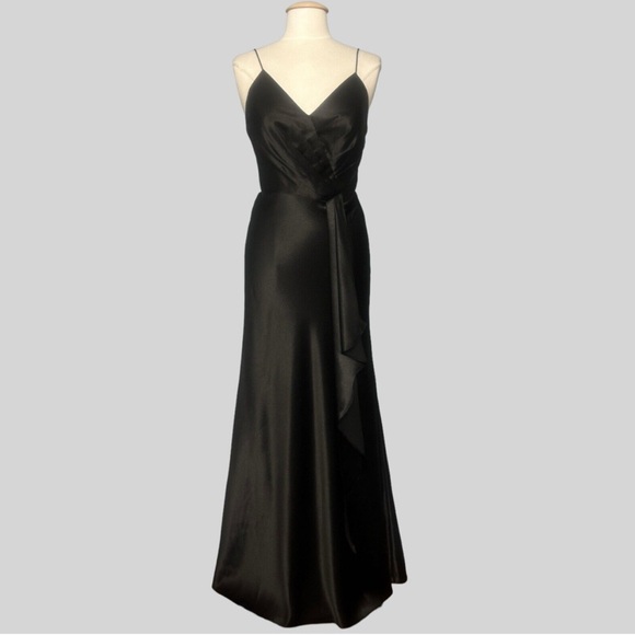 Christina Wu Dresses & Skirts - Christina Wu Elegant Black Satin Evening Gown
